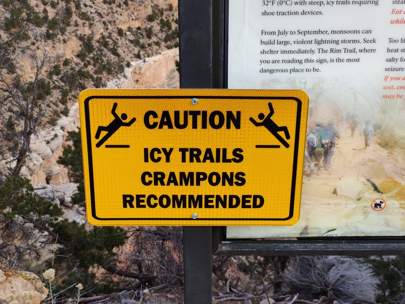 Ice safety sign