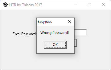 Wrong password
