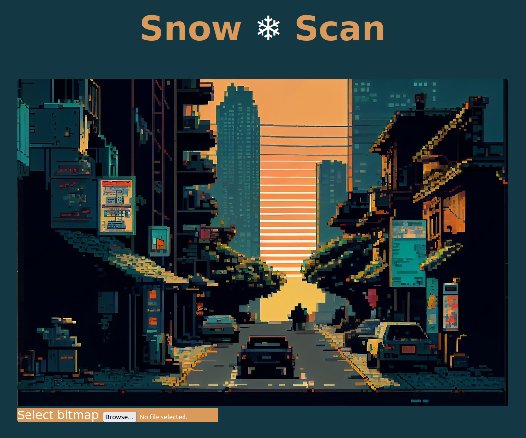 Snow Scan homepage