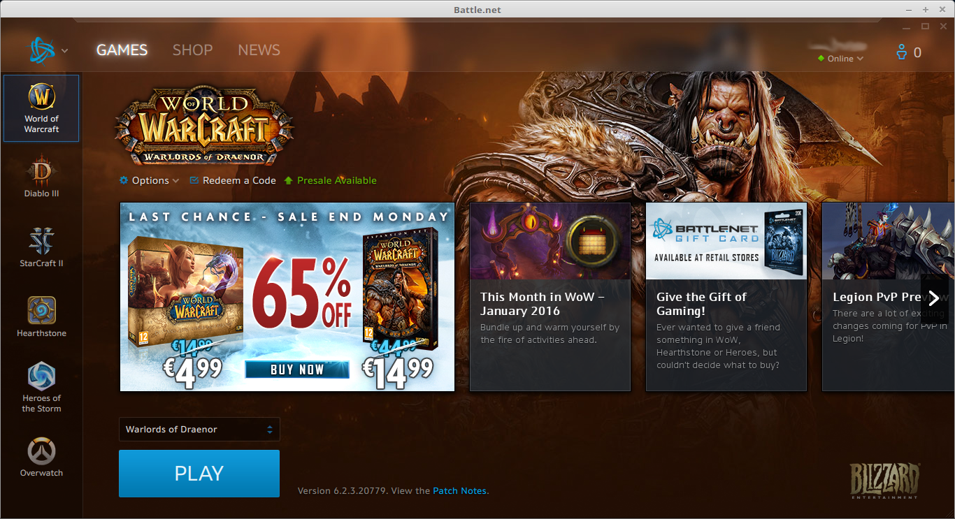 Battle.net rendered properly